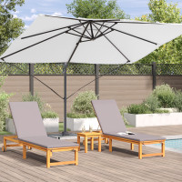 Produktbild för Parasoll Sand 351 x 250 x 260 cm Polyester och aluminium