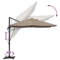 Produktbild för Parasoll Taupe 351 x 250 x 260 cm Polyester och aluminium