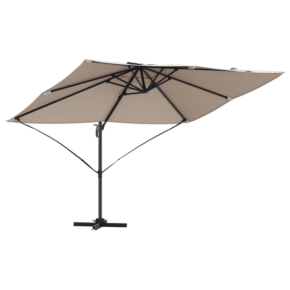 Produktbild för Parasoll Taupe 351 x 250 x 260 cm Polyester och aluminium