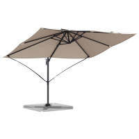 Produktbild för Parasoll Taupe 351 x 250 x 260 cm Polyester och aluminium