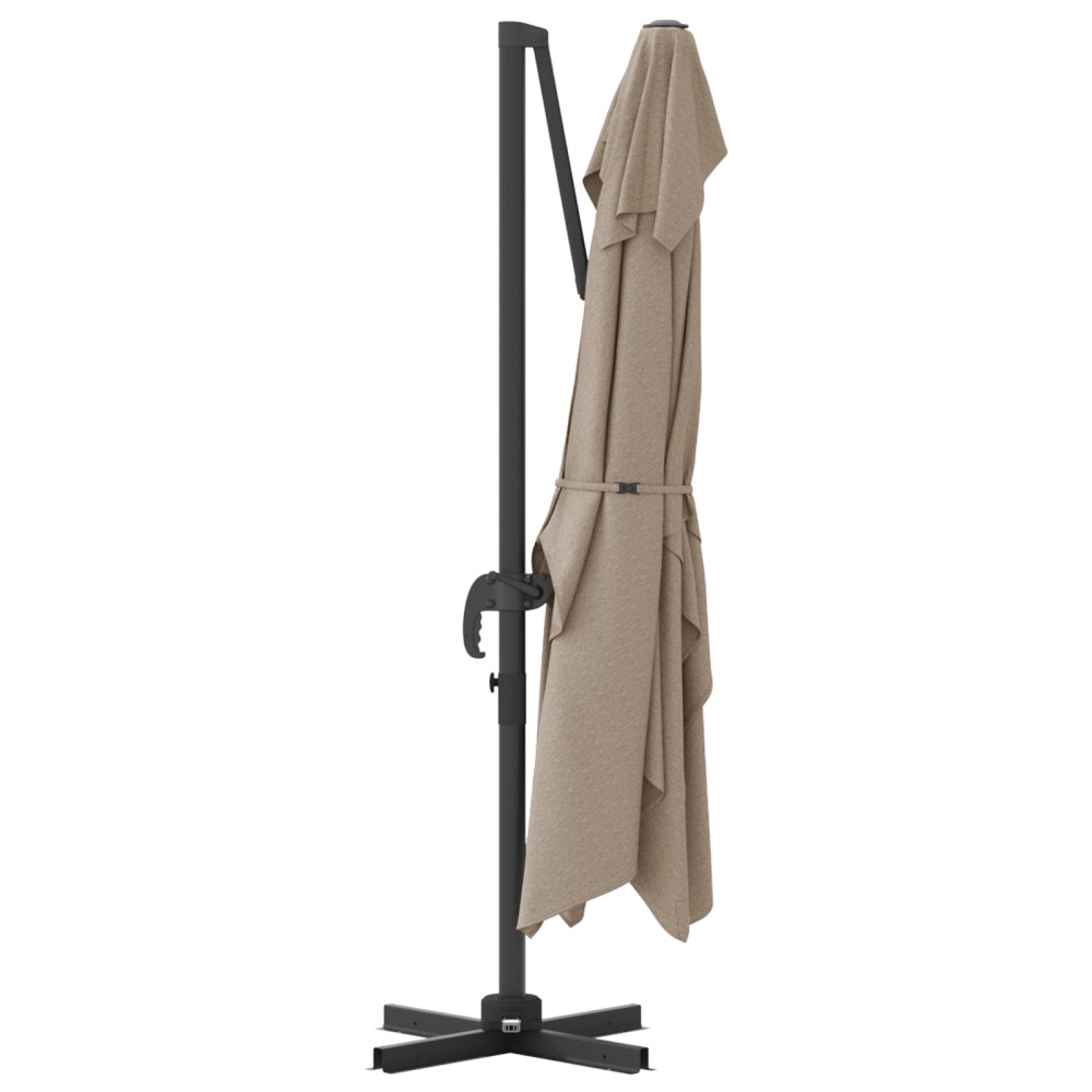 Produktbild för Parasoll Taupe 351 x 250 x 260 cm Polyester och aluminium