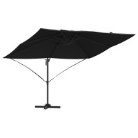 Produktbild för Parasoll Svart 351 x 250 x 260 cm Polyester och aluminium