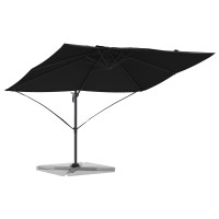 Produktbild för Parasoll Svart 351 x 250 x 260 cm Polyester och aluminium