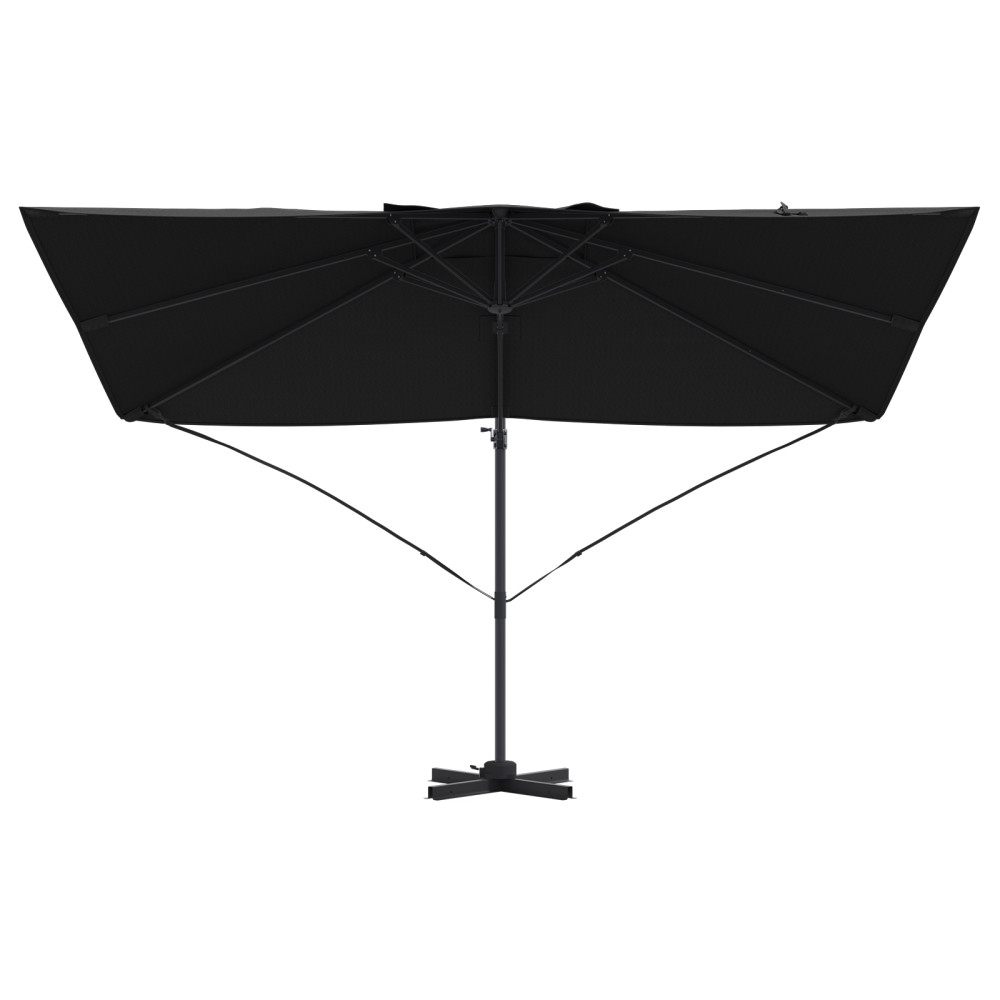Produktbild för Parasoll Svart 351 x 250 x 260 cm Polyester och aluminium