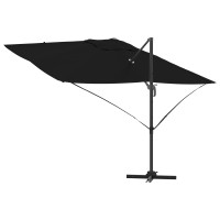 Produktbild för Parasoll Svart 351 x 250 x 260 cm Polyester och aluminium