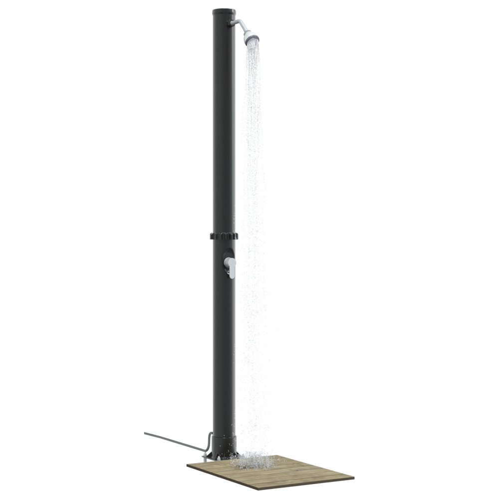 Produktbild för Utomhus Solardusch Svart 217 cm PVC och Aluminium