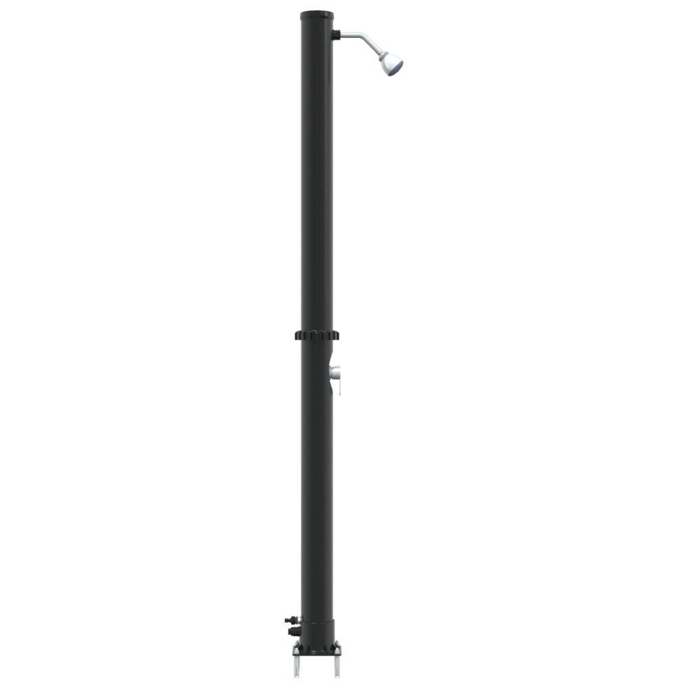 Produktbild för Utomhus Solardusch Svart 217 cm PVC och Aluminium