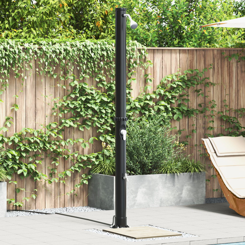 Produktbild för Utomhus Solardusch Svart 217 cm PVC och Aluminium