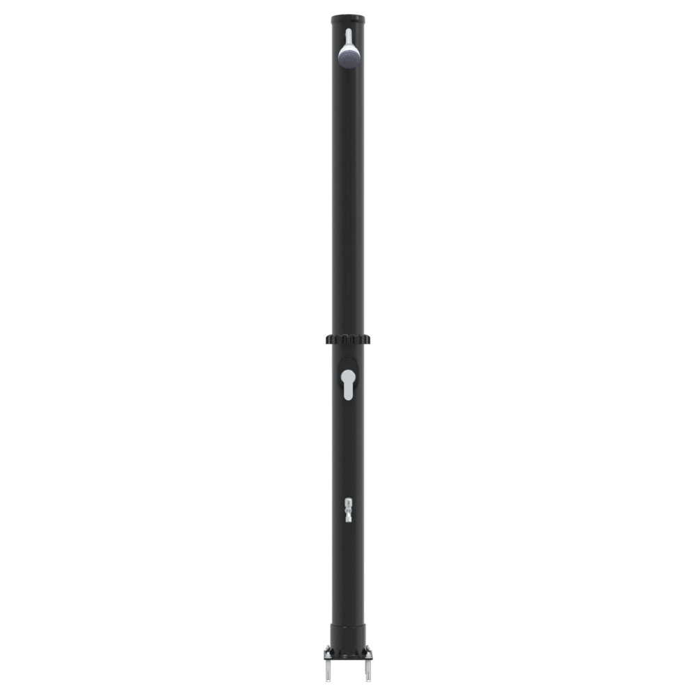 Produktbild för Utomhus Solardusch Svart 217 cm PVC och Aluminium