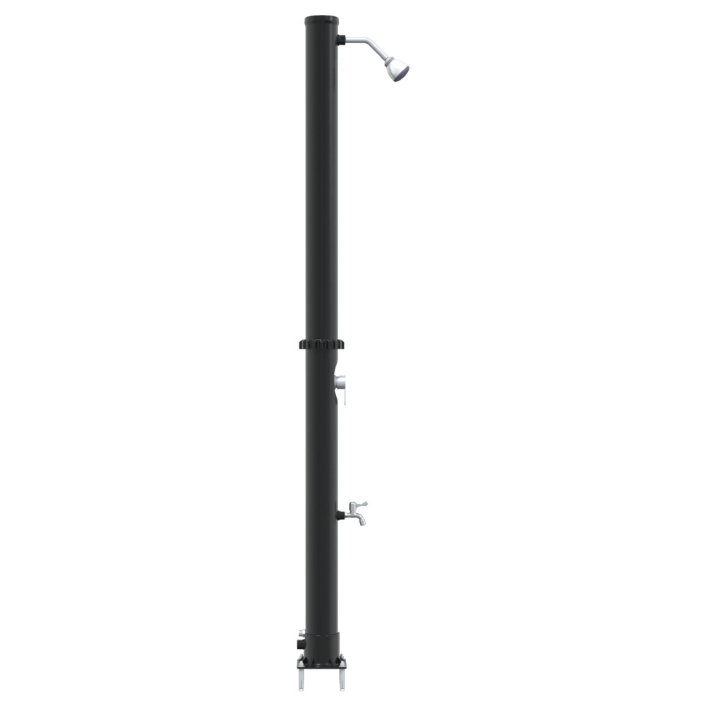 Produktbild för Utomhus Solardusch Svart 217 cm PVC och Aluminium