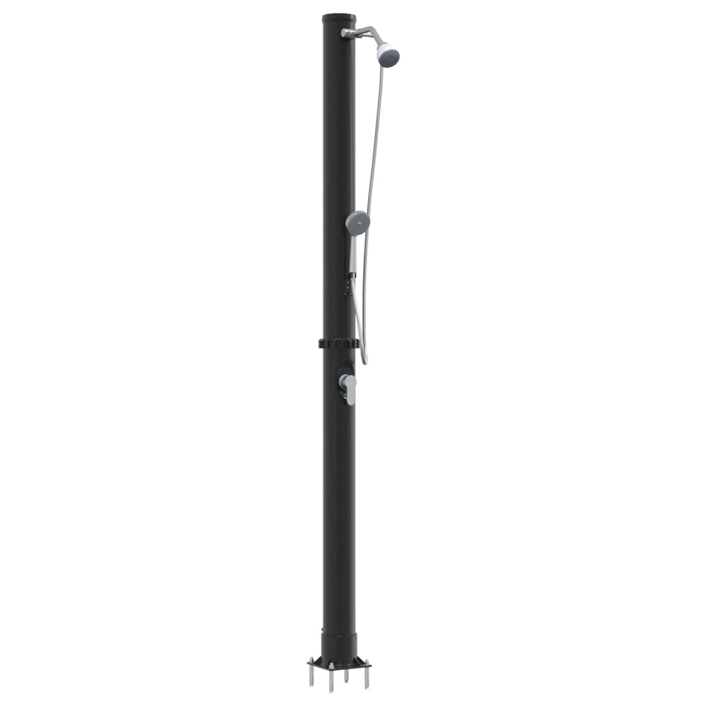 Produktbild för Utomhus Solardusch Svart 217 cm PVC och Aluminium