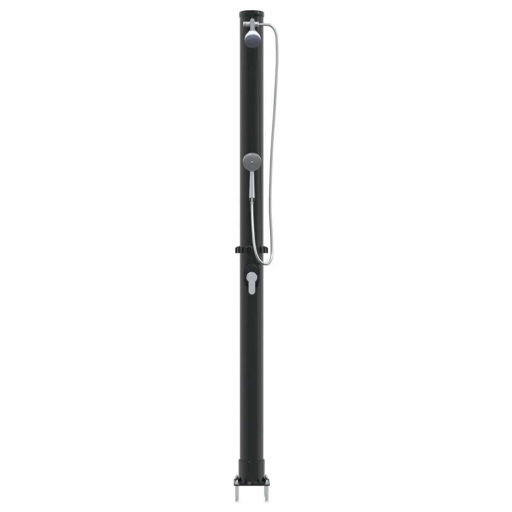 Produktbild för Utomhus Solardusch Svart 217 cm PVC och Aluminium