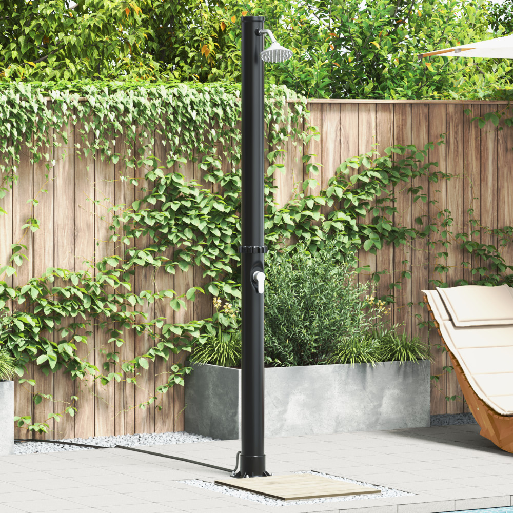 Produktbild för Utomhus Solardusch Svart 217 cm PVC och Aluminium