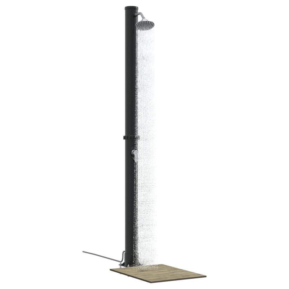 Produktbild för Utomhus Solardusch Svart 217 cm PVC och Aluminium