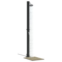 Produktbild för Utomhus Solardusch Svart 217 cm PVC och Aluminium