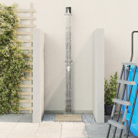 Produktbild för Utomhus Solardusch Svart 217 cm PVC och Aluminium