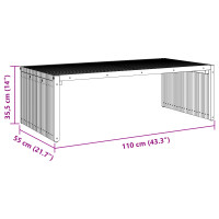 Produktbild för Trädgårds Sidobord Brun 110 x 55 x 35,5 cm Massivt teakträ