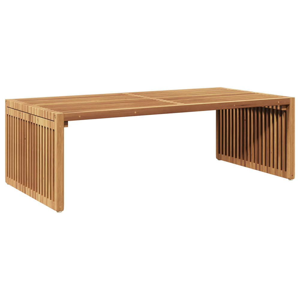 Produktbild för Trädgårds Sidobord Brun 110 x 55 x 35,5 cm Massivt teakträ