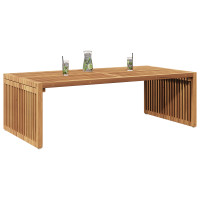 Produktbild för Trädgårds Sidobord Brun 110 x 55 x 35,5 cm Massivt teakträ