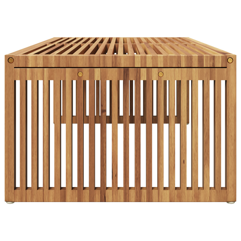 Produktbild för Trädgårds Sidobord Brun 110 x 55 x 35,5 cm Massivt teakträ