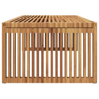 Produktbild för Trädgårds Sidobord Brun 110 x 55 x 35,5 cm Massivt teakträ