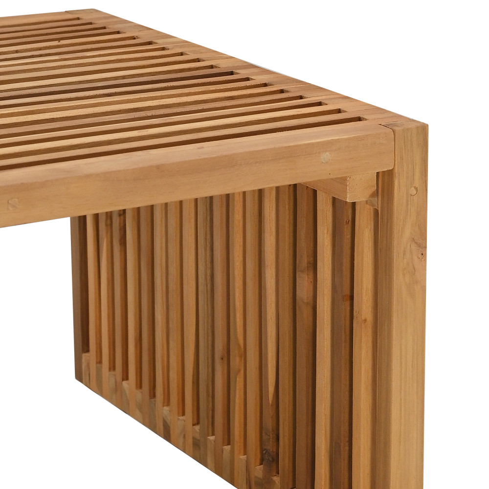 Produktbild för Trädgårds Sidobord Brun 110 x 55 x 35,5 cm Massivt teakträ