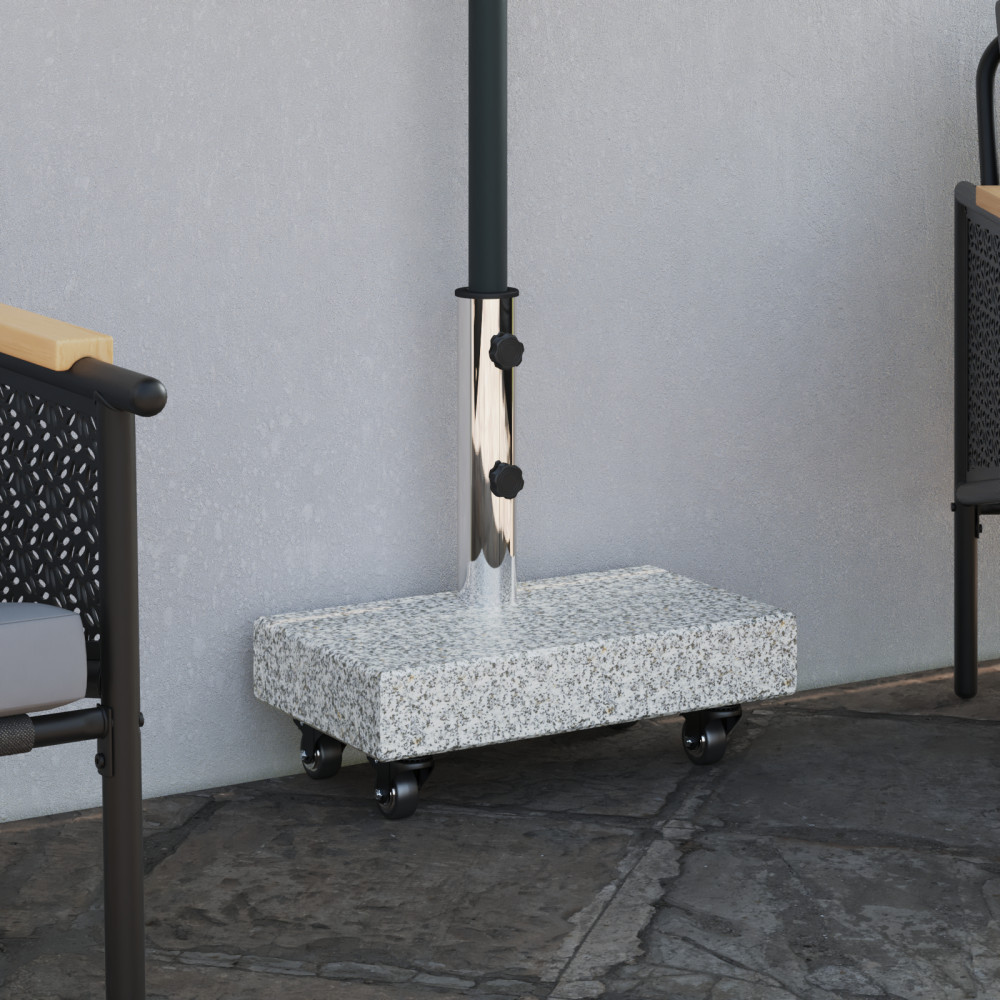 Produktbild för Parasollfot Grå 45 x 25 x 45 cm Granit