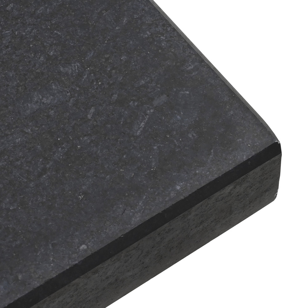 Produktbild för Parasollfot 30kg Svart Granit Fyrkantig