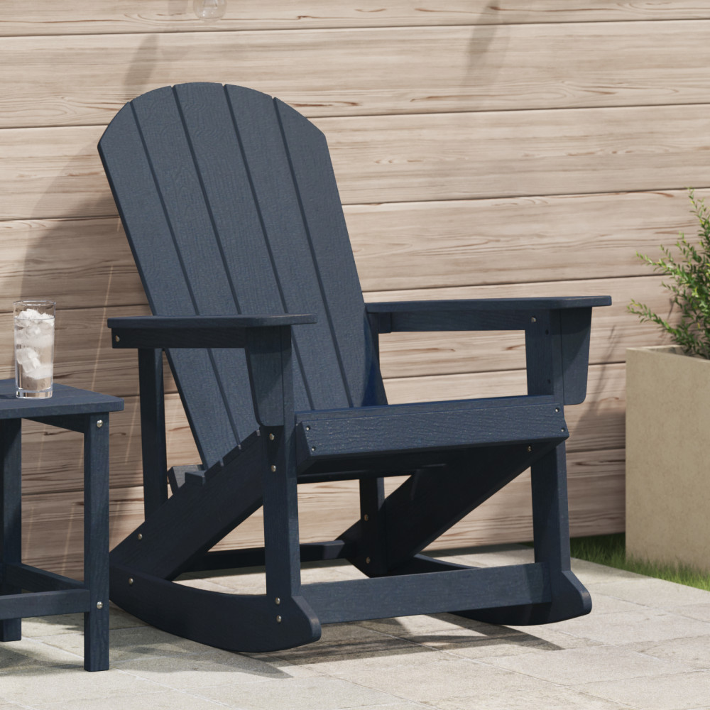 Produktbild för Adirondack Gungstol Mörkblå 92 x 73,5 x 92 cm HDPE