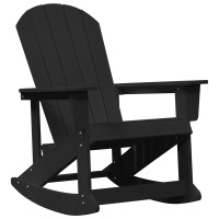 Produktbild för Adirondack Gungstol Svart 92 x 73,5 x 92 cm HDPE
