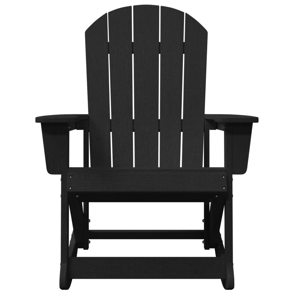 Produktbild för Adirondack Gungstol Svart 92 x 73,5 x 92 cm HDPE
