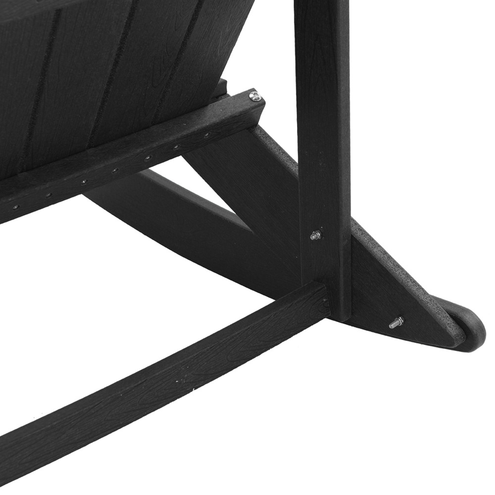 Produktbild för Adirondack Gungstol Svart 92 x 73,5 x 92 cm HDPE
