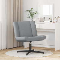 Produktbild för Skrivstol Ljusgrå 63 x 75 x 76 cm tyg