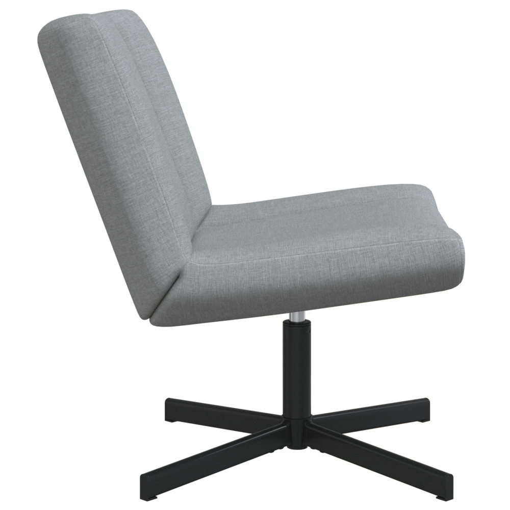 Produktbild för Skrivstol Ljusgrå 63 x 75 x 76 cm tyg