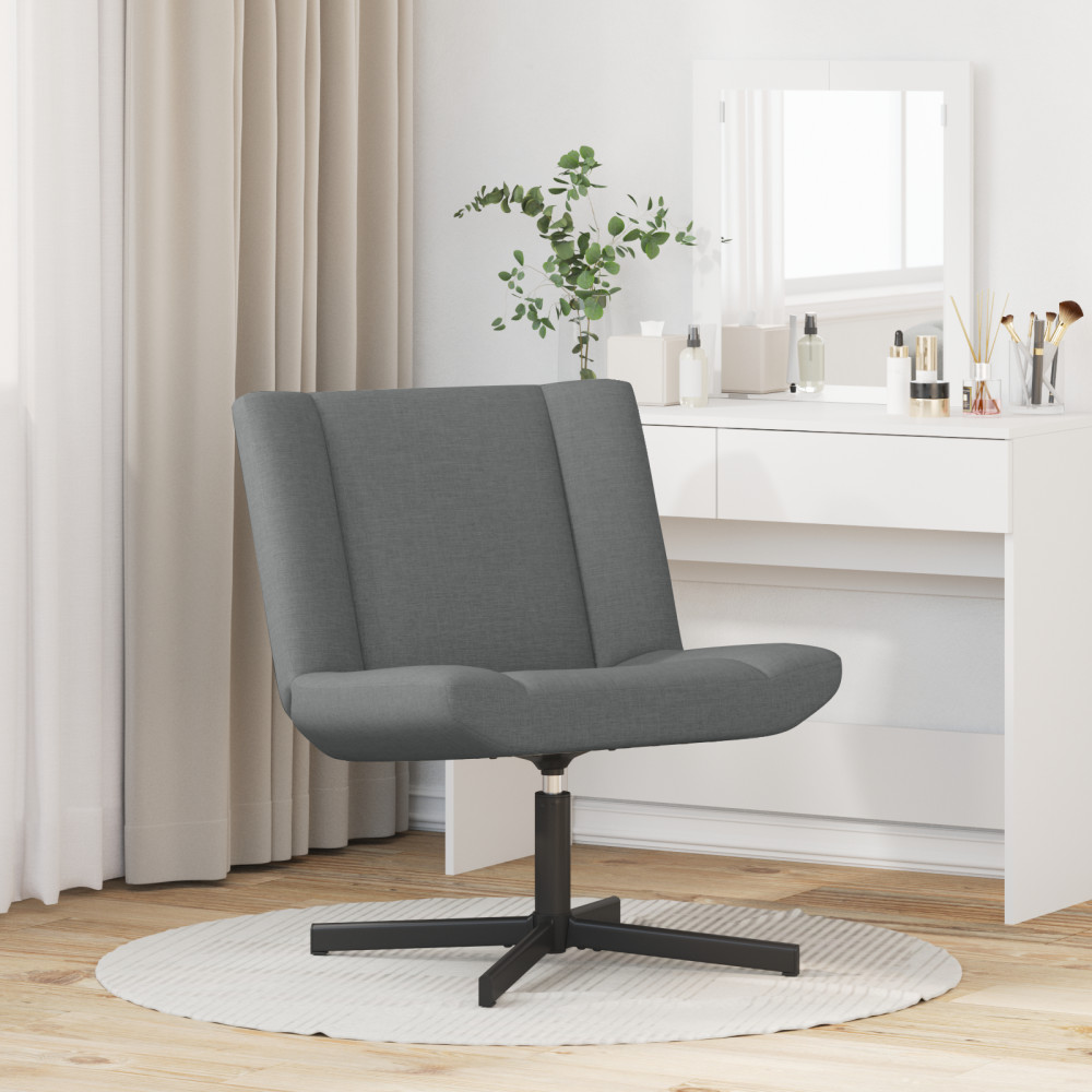 Produktbild för Skrivstol Mörkgrå 63 x 75 x 76 cm tyg