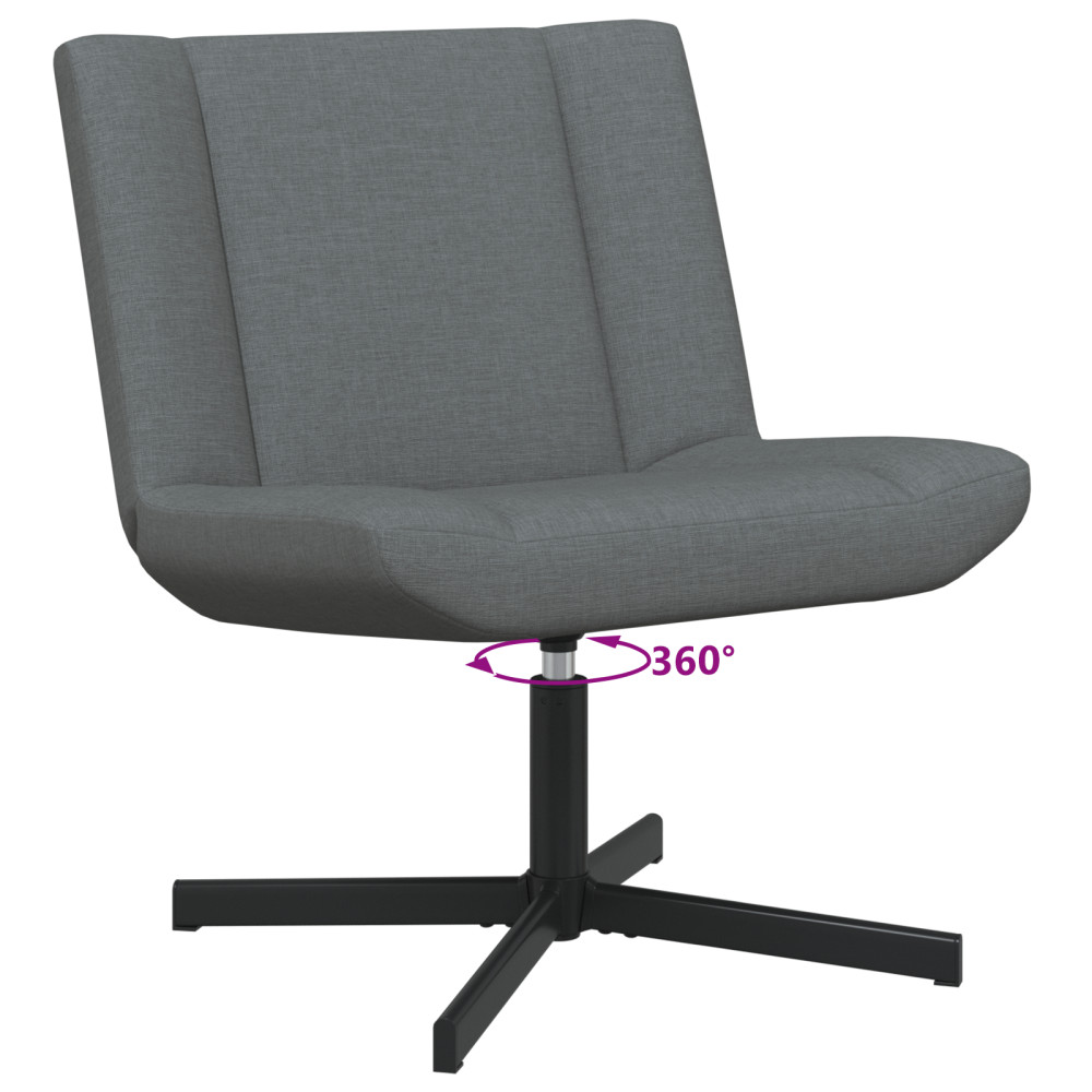 Produktbild för Skrivstol Mörkgrå 63 x 75 x 76 cm tyg