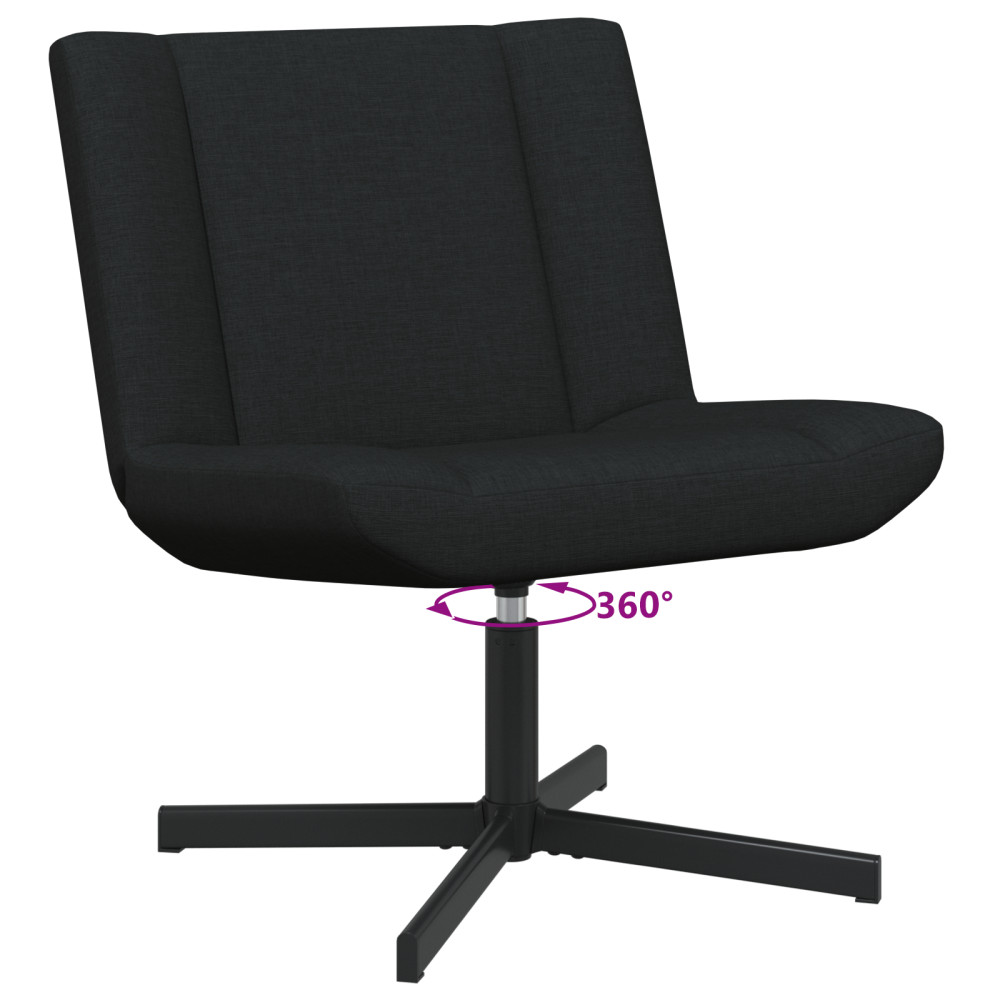 Produktbild för Skrivstol Svart 63 x 75 x 76 cm tyg