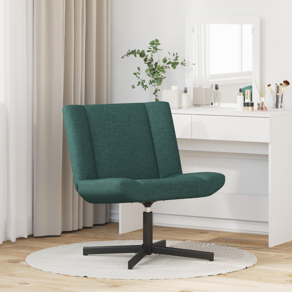 Produktbild för Skrivstol Mörkgrön 63 x 75 x 76 cm tyg
