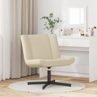 Produktbild för Skrivstol Gräddvit 63 x 75 x 76 cm tyg