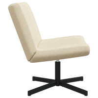 Produktbild för Skrivstol Gräddvit 63 x 75 x 76 cm tyg