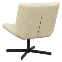 Produktbild för Skrivstol Gräddvit 63 x 75 x 76 cm tyg