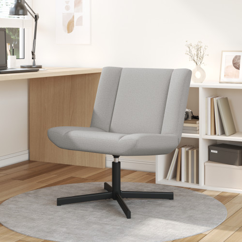 vidaXL Skrivstol Moln Grå 63 x 75 x 76 cm tyg