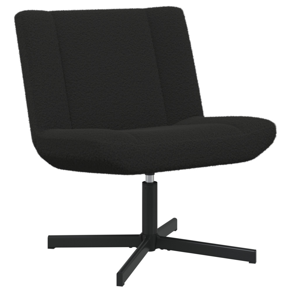 Produktbild för Skrivstol Svart 63 x 75 x 76 cm Sheepskin