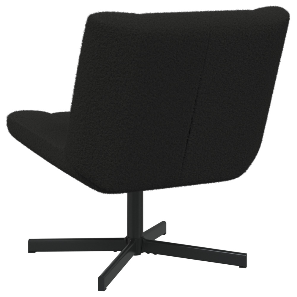 Produktbild för Skrivstol Svart 63 x 75 x 76 cm Sheepskin