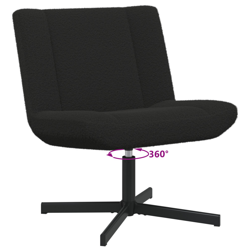 Produktbild för Skrivstol Svart 63 x 75 x 76 cm Sheepskin