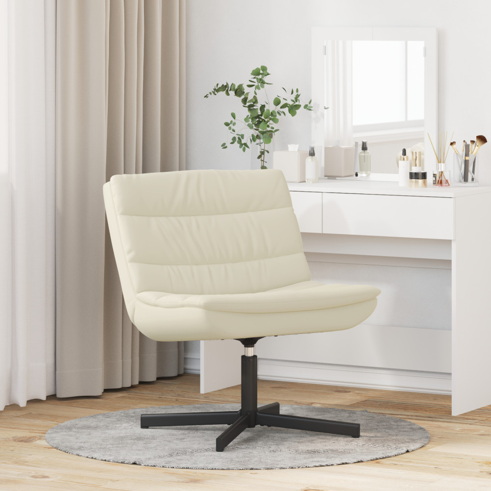 Produktbild för Skrivstol Kräm 63 x 75 x 76 cm Konstläder