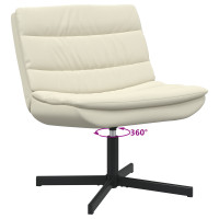 Produktbild för Skrivstol Kräm 63 x 75 x 76 cm Konstläder