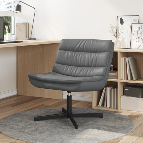 vidaXL Skrivstol Grå 63 x 75 x 76 cm PU