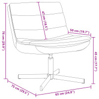 Produktbild för Skrivstol Grå 63 x 75 x 76 cm PU