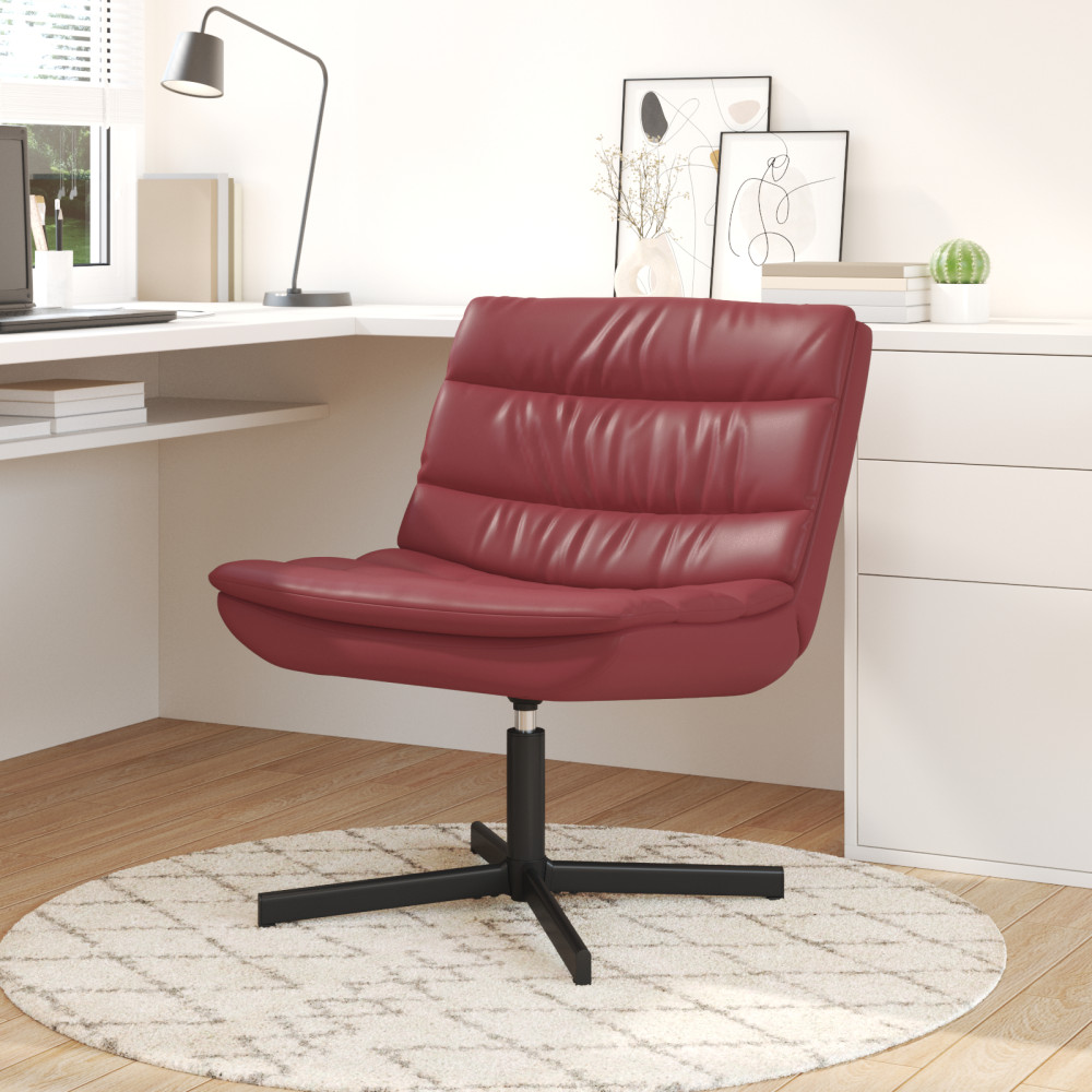 Produktbild för Skrivstol Vinröd 63 x 75 x 76 cm Konstläder